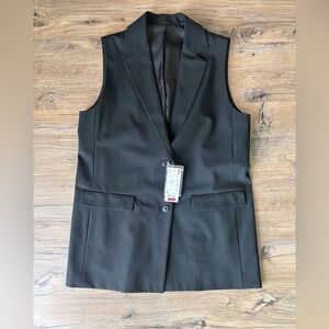 NWT Uniqlo Blazer Vest Black – Sleeveless Tailored Vest | Size M